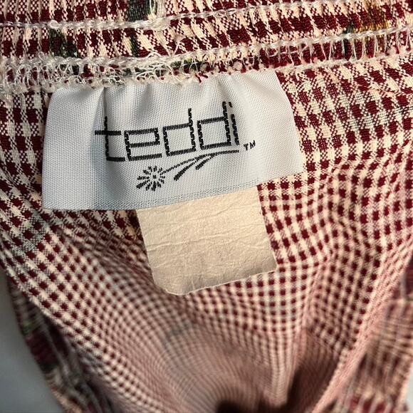 Vintage Teddi Floral Button Front Maxi skirt Women Med Cottage Prairie Peasant - Picture 10 of 13